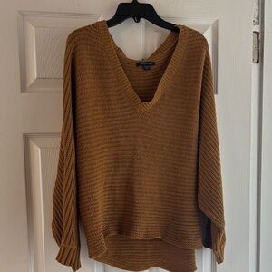American Eagle Outfitters Mustard V-Neck Sweater